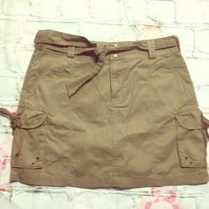 NWT Sonoma Dark Khaki Cargo Pocket Skort SZ 8